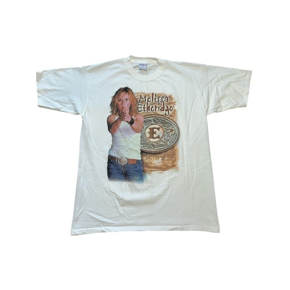 Melissa Etheridge Summer Tour 2002 Vintage T-Shirt‎ Mens XL White All Sport Band